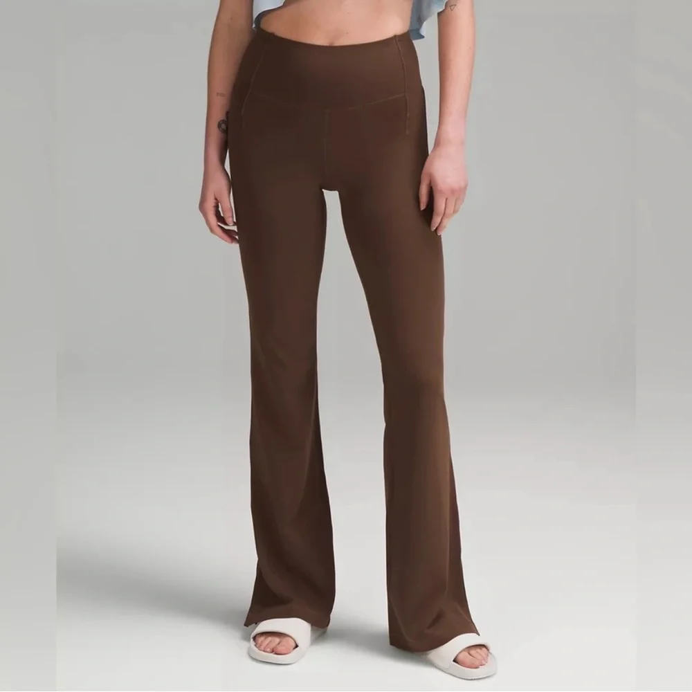 Groove High-Rise Split-Hem Flared Pant- Java - Picture 1 of 4